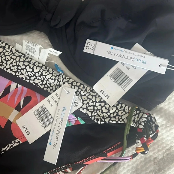 Bleu Rod Beattie Swimsuit Bikini Set Top Size 38DD Bottom Size 10 - Picture 10 of 11